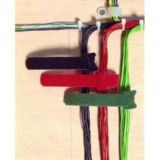 Klettverschluß Kabelbinder, je 2 Stück rot, schwarz, grü